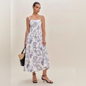 Reformation Katarin Linen Dress In Carla